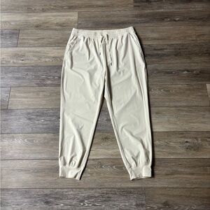 Old Navy Joggers Sz L High-Waisted SleekTech Neutral Gym Workout Lounge Athletic